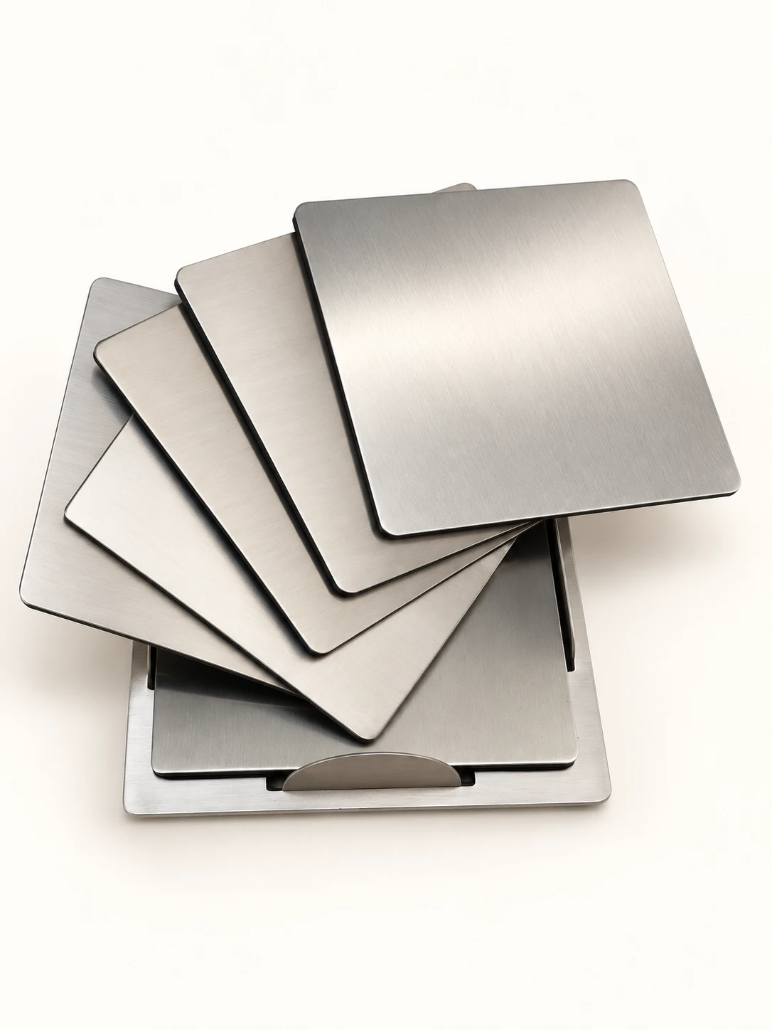 Brushed Steel Square Coaster - view 2